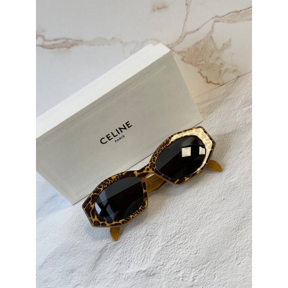 NEW Celine CL40238U Cheetah Triomphe Sunglasses - Picture 2 of 6